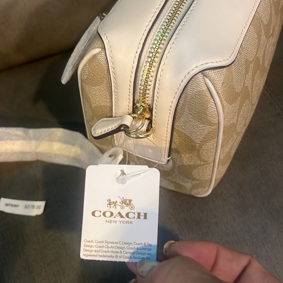 Coach Light Khaki Chalk Bennett Shoulder and or Crossbody bag new - Picture 11 of 12